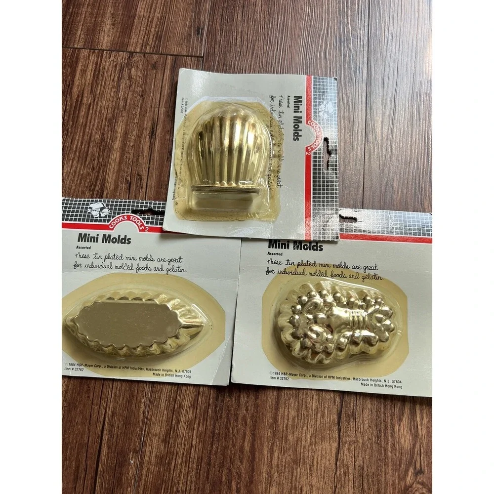 Cook Tools Plated Mini Molds 1984 Vintage Three Sets of 6 (18) Old-New